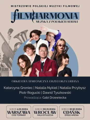 Wrocław Wydarzenie Inne wydarzenie „GRONIEC, NYKIEL, PRZYBYSZ, ROGUCKI, TYSZKOWSKI I MUZYKA Z POLSKICH SERIALI – FILMHARMONIA”