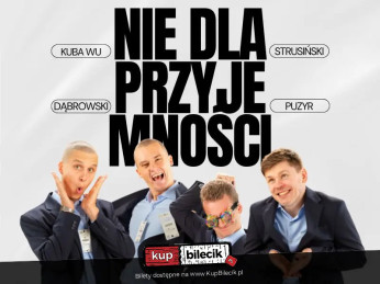 Wrocław Wydarzenie Stand-up Bartek Strusiński, Kuba Wu, Filip Puzyr i Kuba Dąbrowski komentują .