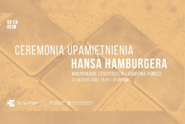 Wrocław Wydarzenie Spotkanie Ceremonia upamiętnienia Hansa Hamburgera