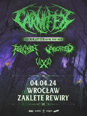 Wrocław Wydarzenie Koncert CARNIFEX NECROMANTEUM EU/UK TOUR 2024